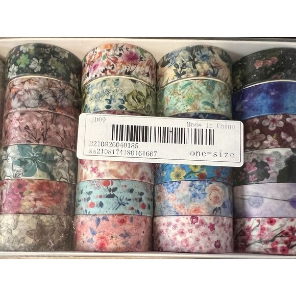 24 Roll Floral Washi Tape Scrapbook Craft Junk Journal Creative Gift Wrap - Picture 4 of 13